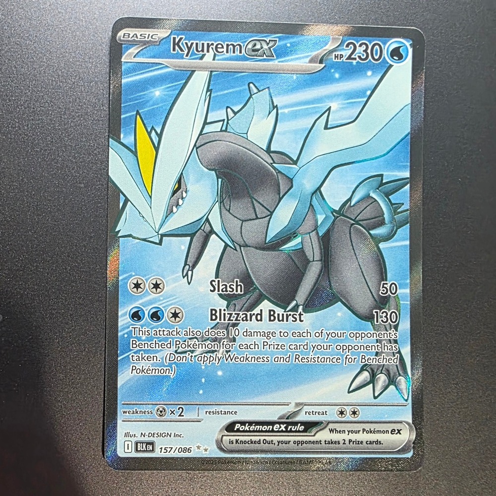 Kyurem ex 157/086 BLK Ultra Rare Full Art Holo Pokemon Card NM